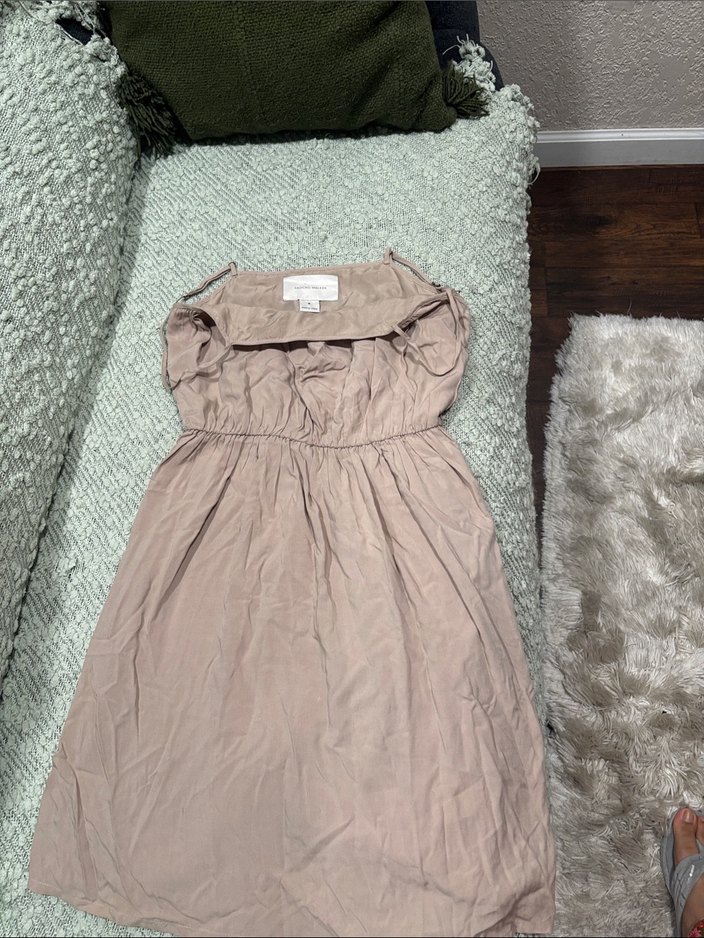 Brochu Walker silk 100 ‘/, Sleeveless Mini Dress in Dusty Mauve